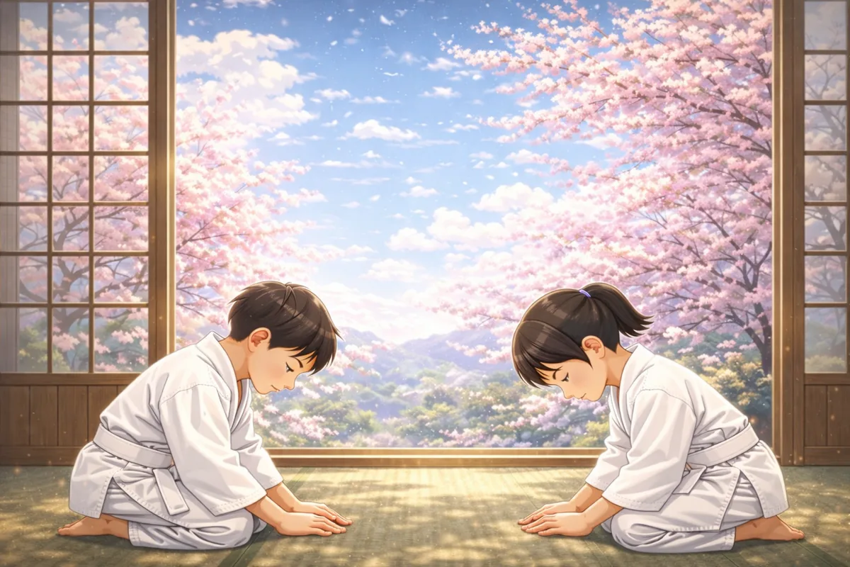 小学生向けページの合気道イラスト